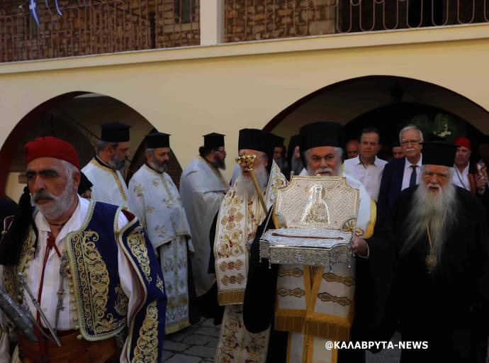 Υποδοχή των Ιερών Λειψάνων του εκ Τουρλάδος Καλαβρύτων Οσίου Αθανασίου Χαμακιώτου του Αγιολαυριώτου